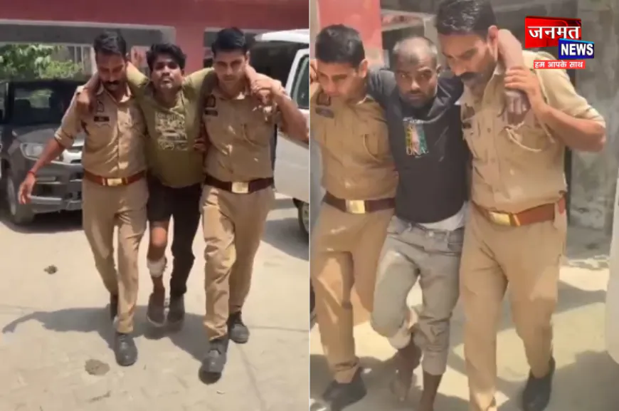 लखीमपुर खीरी: चोरी करने वाले शातिर गिरोह के दो आरोपी मुठभेड़ में गिरफ्तार, अवैध तमंचा व कारतूस बरामद
