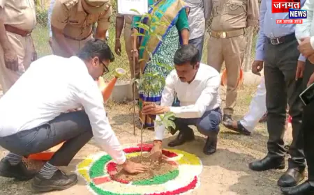 बलिया में विश्व पर्यावरण दिवस पर भव्य वृक्षारोपण कार्यक्रम का आयोजन, पर्यावरण संरक्षण का दिया संदेश