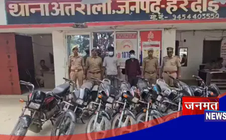 हरदोई पुलिस को बड़ी सफलता, चोरी की 7 बाइकों के साथ 2 शातिर चोर गिरफ्तार