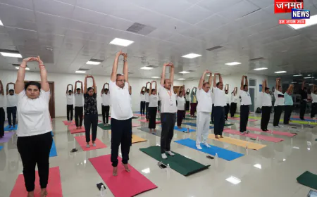 डॉ. राम मनोहर लोहिया आयुर्विज्ञान संस्थान में मनाया गया अंतर्राष्ट्रीय योग दिवस, कॉमन योग प्रोटोकॉल का किया गया पालन