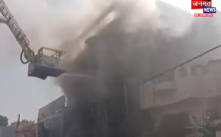 लखनऊ के कोचिंग सेंटर में लगी भीषण आग, कई छात्रों ने कूदकर बचाई जान; राहत व बचाव कार्य जारी