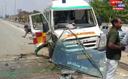 कौशाम्बी में तेज रफ्तार का कहर, एंबुलेंस और कार की भीषण टक्कर में महिला और बच्चे की मौत