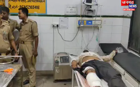 संभल: 25 हजार के इनामी बदमाश और पुलिस के बीच मुठभेड़, पैर में गोली लगने से घायल