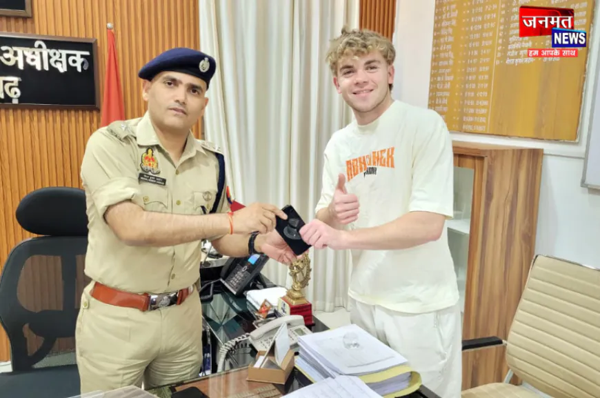 IPL फाइनल मैच में चोरी हुआ ऑस्ट्रेलियाई सोशल मीडिया इन्फ्लुएंसर का iPhone अलीगढ़ में बरामद, जताया आभार