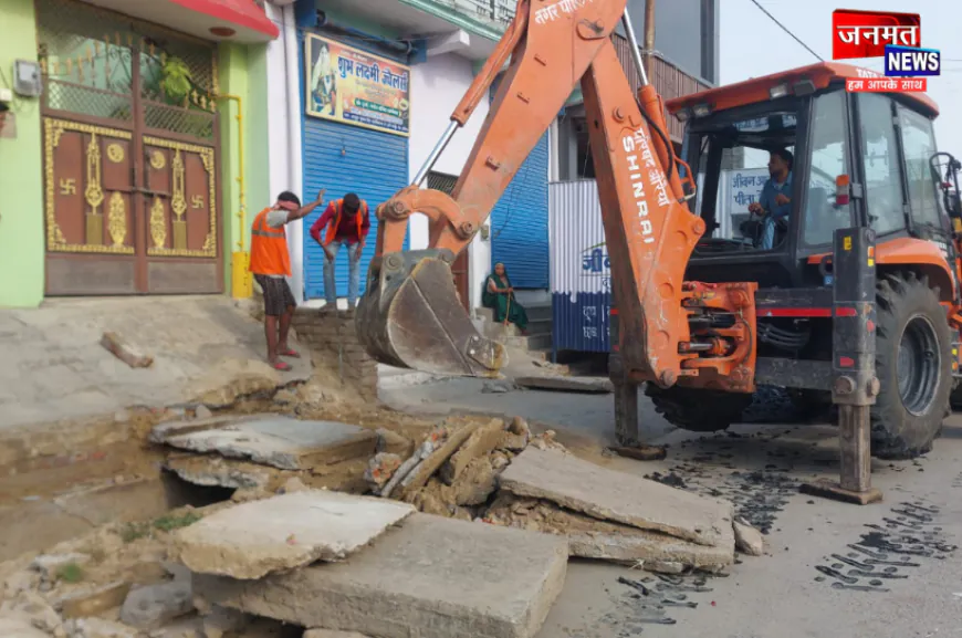 औरैया नगर पालिका परिषद ने शुरू किया नालों की सफाई का अभियान, अतिक्रमण पर चलेगा बुलडोजर