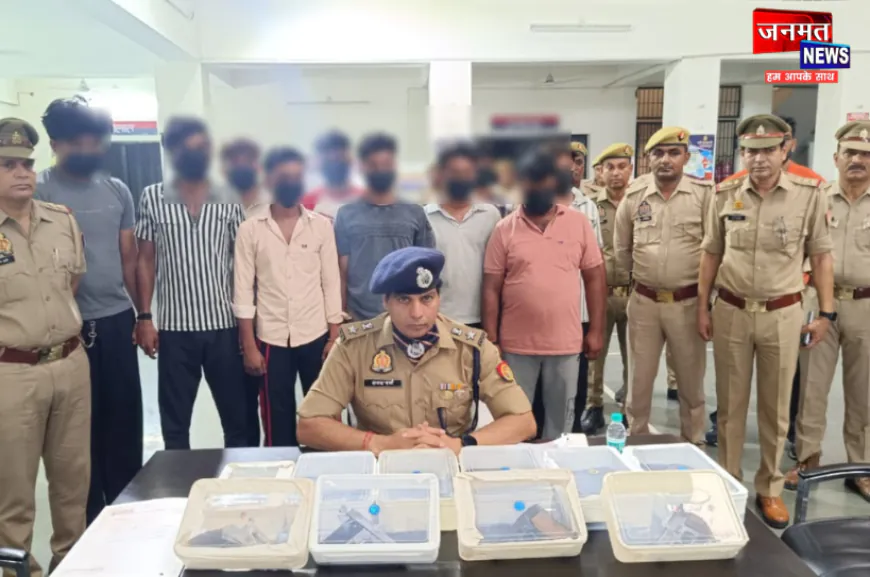 मुजफ्फरनगर: खालापार पुलिस की बड़ी कार्रवाई, अवैध हथियार तस्करी गिरोह के 10 सदस्य गिरफ्तार