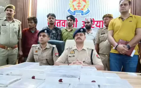 औरैया में अंतरजनपदीय चोर गिरोह का भंडाफोड़, 6 आरोपी गिरफ्तार; भारी मात्रा में चोरी का सामान बरामद