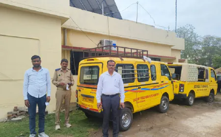 उरई में 'मिशन सेफ फ्यूचर' के तहत स्कूली वाहनों पर परिवहन विभाग की सख्त कार्रवाई, दो वाहन निरुद्ध