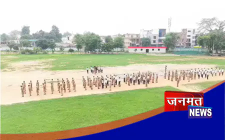 प्रतापगढ़ पुलिस लाइन में परेड का निरीक्षण, शस्त्र प्रशिक्षण का कराया पुनर्भ्यास; ड्रोन कैमरे से हुई निगरानी