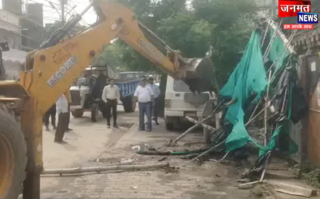 प्रतापगढ़ रेलवे स्टेशन पर चला अतिक्रमण हटाओ अभियान, खाली कराए गए सड़क और फुटपाथ