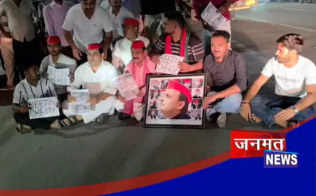संभल: दिल्ली में अखिलेश यादव की हिरासत पर सपा का प्रदर्शन, सरकार के खिलाफ की जमकर नारेबाजी