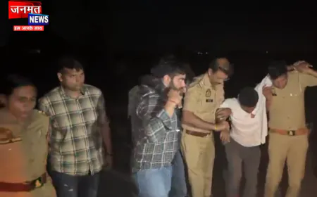 मथुरा में गौ तस्करों और पुलिस के बीच मुठभेड़, पैर में गोली मारकर 2 शातिर बदमाश गिरफ्तार