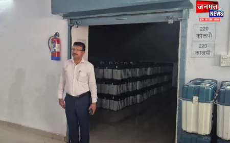 उरई: जिला निर्वाचन अधिकारी ने EVM वेयरहाउस का किया मासिक निरीक्षण, सुरक्षा एवं निगरानी व्यवस्थाओं का लिया जायजा