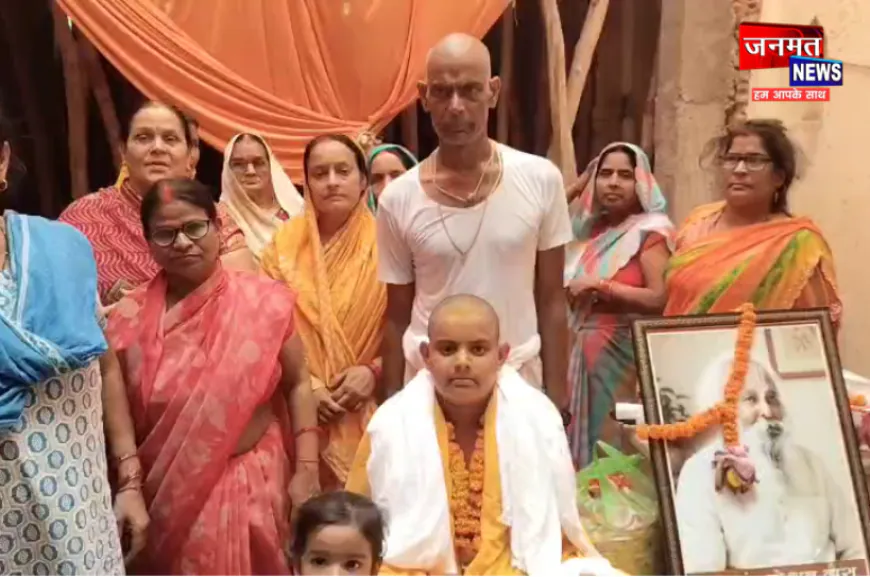 अयोध्या: नवागत महंत शौर्य पांडेय को बनाया गया करमईया मंदिर का महंत, कंठी-चद्दर देकर दी गई मान्यता