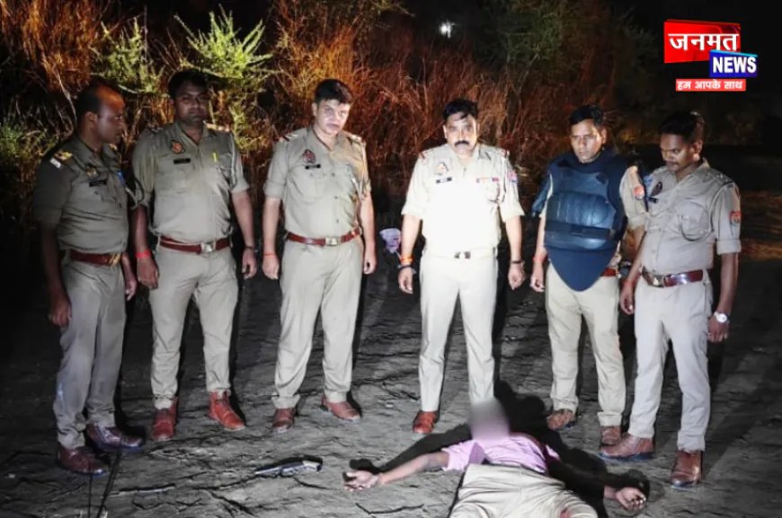 फतेहपुर पुलिस और बदमाशों के बीच हुई मुठभेड़, 25 हजार का इनामिया बदमाश गिरफ्तार