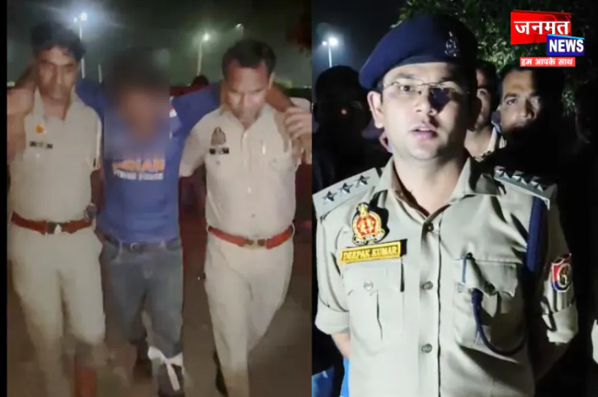 बुलंदशहर पुलिस का शूटआउट ऑपरेशन, नाबालिग बच्ची से दुष्कर्म मामले में वांछित बदमाश मुड़भेड़ में घायल
