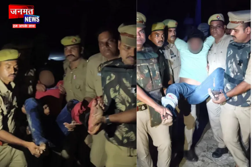 फतेहपुर में पुलिस व बदमाशों के बीच मुठभेड़, गोकशी के दो आरोपी घायल; पैर में लगी गोली