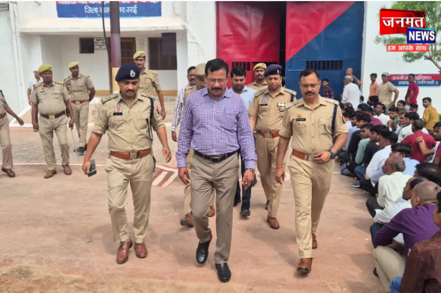 उरई जिला कारागार का DM-SP ने किया औचक निरीक्षण, सुरक्षा व्यवस्था व बंदियों की सुविधाओं का लिया जायजा