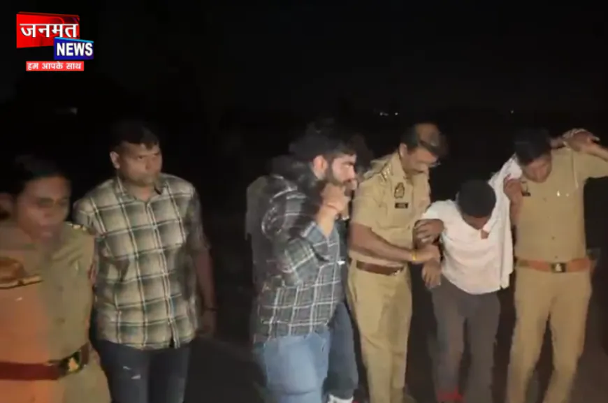 मथुरा में गौ तस्करों और पुलिस के बीच मुठभेड़, पैर में गोली मारकर 2 शातिर बदमाश गिरफ्तार