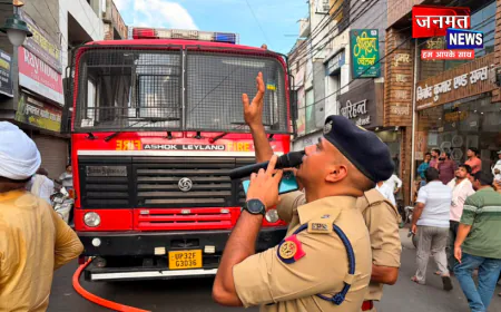 मुजफ्फरनगर: प्लास्टिक गिफ्ट शॉप में लगी भीषण आग, मौके पर पहुंचीं तीन दमकल गाडियां; आग पर पाया काबू
