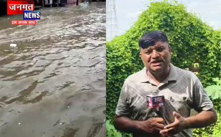 भदोही नगरपालिका का भ्रष्टाचार उजागर, एक दिन की बारिश में शहर जलमग्न