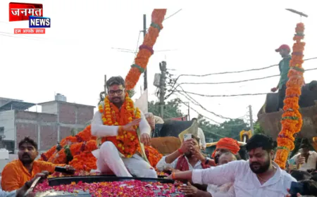 भाजयुमो के प्रदेश अध्यक्ष डॉ. रोहित मिश्रा के प्रतापगढ़ प्रथम आगमन पर भव्य स्वागत, 55 किमी तक रहा हुजूम