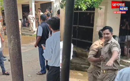 संभल न्यायालय परिसर में दो पुलिसकर्मियों के बीच मारपीट, दोनों की वर्दी फटी; मची अफरा तफरी