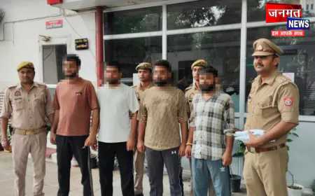 मुजफ्फरनगर में पुलिस मुठभेड़: 4 शातिर आरोपी गिरफ्तार, चार तमंचे और दो कार बरामद