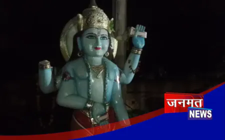 बुलंदशहर: असामाजिक तत्वों ने खंडित की मीन भगवान की मूर्ति, लोगों में भारी आक्रोश