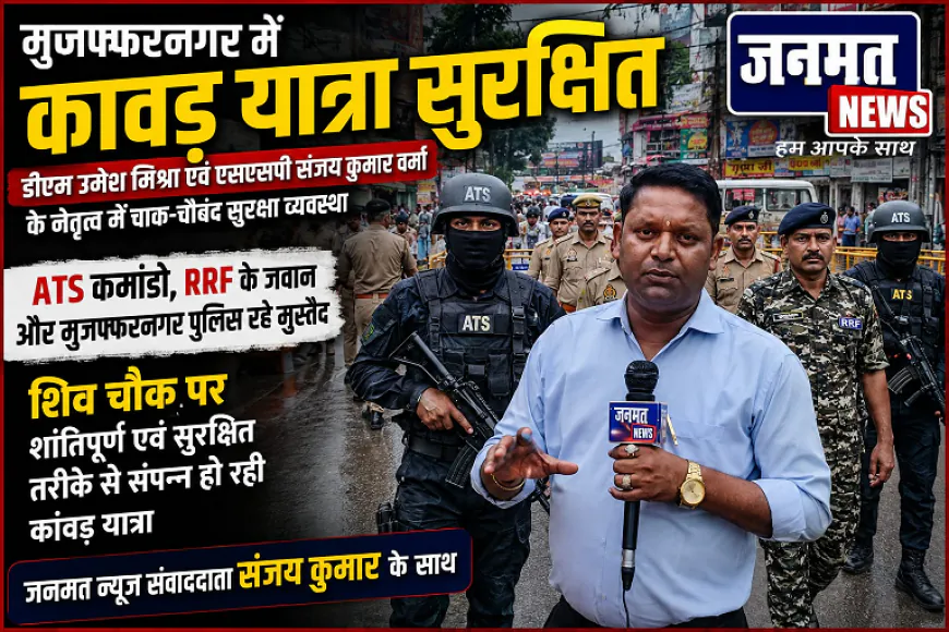 मुजफ्फरनगर में कांवड़ यात्रा की सुरक्षा में ATS कमांडो और RRF जवान मुस्तैद, व्यवस्था चाक-चौबंद