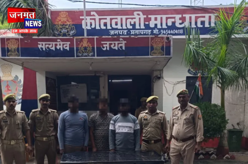 प्रतापगढ़: विद्यालय में हुई चोरी का खुलासा, 3 आरोपी गिरफ्तार; LED टीवी बरामद