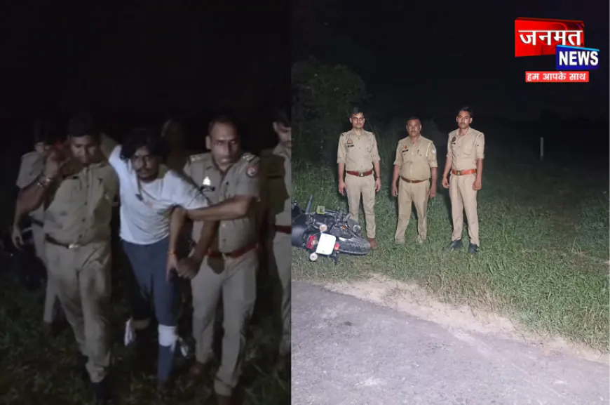 बुलंदशहर: हत्या के मामले में वांछित बदमाश पुलिस मुठभेड़ में गिरफ्तार, 25 हजार का था इनामी