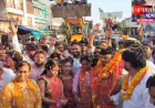 औरैया: दिबियापुर में भाजपा के क्षेत्रीय महामंत्री शिव सिंह भारती का जोरदार स्वागत, बुलडोजर से हुई पुष्पवर्षा