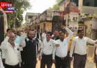 प्रतापगढ़ की पट्टी तहसील में अधिवक्ताओं ने की तालाबंदी, पुलिस प्रशासन के खिलाफ नारेबाजी