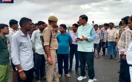 पीलीभीत: डीएम ने मोहम्मदगंज पुल की स्थिति का लिया जायजा, मार्ग बह जाने से दर्जनों गांव हुए हैं प्रभावित