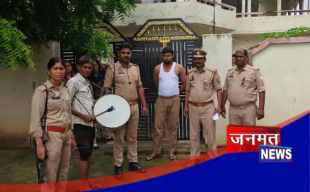 प्रतापगढ़: फरार गैर-जमानती वारंटी के खिलाफ कार्रवाई, घर पर चस्पा किया नोटिस; गांव में कराई मुनादी