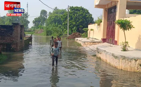 संभल में बाढ़ की चपेट में कई गांव, फसलें बर्बाद; रास्ते जलमग्न, घरों तक पंहुचा पानी