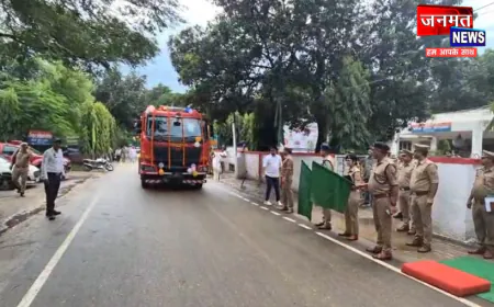 सहारनपुर को मिली 18 हजार लीटर की ‘अग्निशमन ताकत’, SSP ने हरी झंडी दिखाकर रवाना किया फायर टेंडर