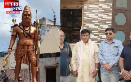 हाथरस: भगवान परशुराम की प्रतिमा खंडित होने से ब्राह्मण समाज में आक्रोश, मौके पर पहुंची पुलिस