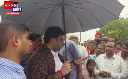 हरदोई: बारिश में किसानों के बीच पहुंचे मंत्री नितिन अग्रवाल, फसल नुकसान पर अफसरों को दिए सख्त निर्देश