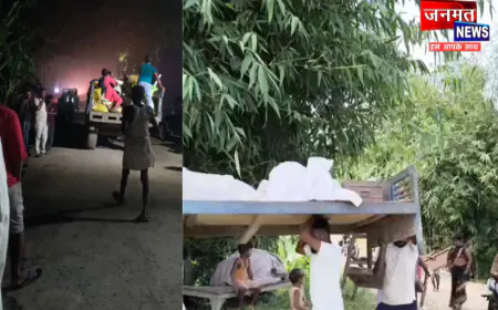 कुशीनगर में एपी तटबंध टूटने के बाद तबाही, गाँव से पलायन कर रहे हैं लोग