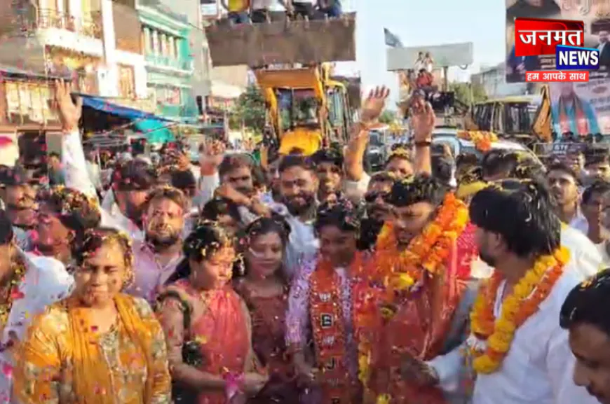 औरैया: दिबियापुर में भाजपा के क्षेत्रीय महामंत्री शिव सिंह भारती का जोरदार स्वागत, बुलडोजर से हुई पुष्पवर्षा