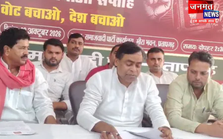 प्रतापगढ़: सपा ने गांधी-शास्त्री जयंती पर मतदाता सूची और निर्वाचन प्रक्रिया पर उठाए सवाल, जांच कराने की मांग