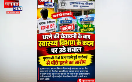 मुजफ्फरनगर: धरने की चेतावनी के बाद स्वास्थ्य विभाग के कदम पर सवाल, कार्रवाई से पीछे हटने का आरोप