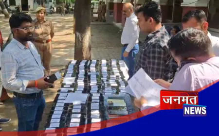 हरदोई पुलिस का बड़ा ऑपरेशन, 40 लाख रुपये कीमत के 220 गुमशुदा मोबाइल बरामद; धारकों को लौटाए