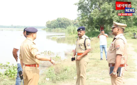 अमेठी: दुर्गा मूर्ति विसर्जन को लेकर एसपी ने किया आम घाट का निरीक्षण, संबंधित अधिकारियों को दिए दिशा-निर्देश