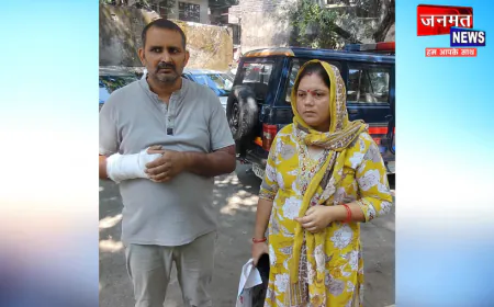 मुजफ्फरनगर मखियाली मारपीट प्रकरण: पत्नी संग SSP कार्यालय पहुंचे किसान मनीष तोमर, लगाई न्याय की गुहार