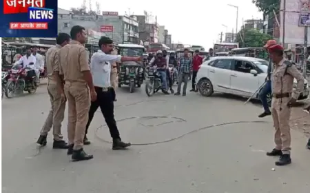प्रतापगढ़ नगर के भंगवा चुंगी चौराहे पर 11 हजार वोल्ट का तार टूटकर गिरा, मची अफरा-तफरी