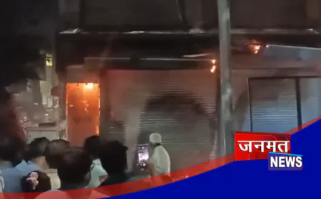 सहारनपुर में फर्नीचर की दुकान में लगी भीषण आग, फायर ब्रिगेड ने शटर तोड़कर पाया काबू