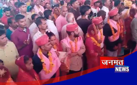 सीतापुर के मछरेहटा में 238 जोड़ों की शादी, 14 मुस्लिम जोड़ों ने भी किया निकाह; किन्नरों ने दिया आशीर्वाद